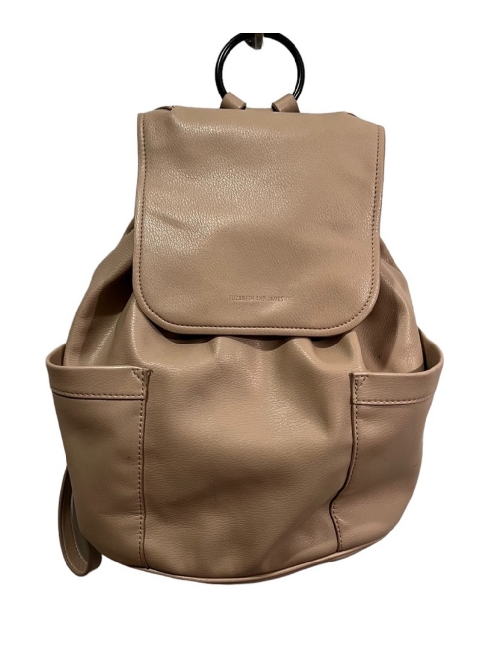 Elizabeth and James Pale taupe pu leather backpack